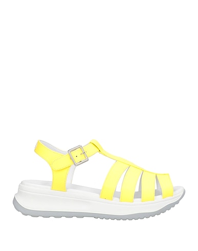 AGILE by RUCOLINE Sandals Yellow Textile fibers