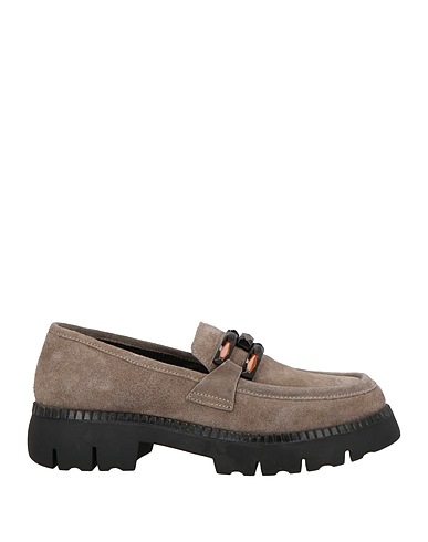 CAFèNOIR Loafers Khaki Leather