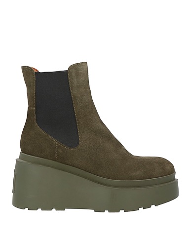 CAFèNOIR Ankle boot Military green Leather