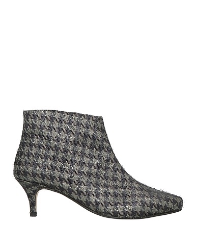 DORA Ankle boot Grey Leather, Textile fibers