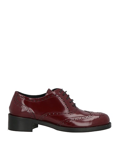 O'DAN LI Laced shoes Burgundy Leather