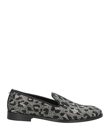 VERSACE Loafers Black Textile fibers