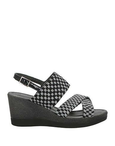 VERNISSAGE Sandals Silver Synthetisches Material, Textile fibres