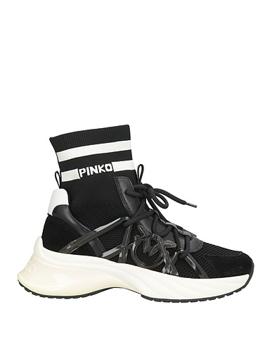 PINKO Sneakers Black Textile fibres, Leather