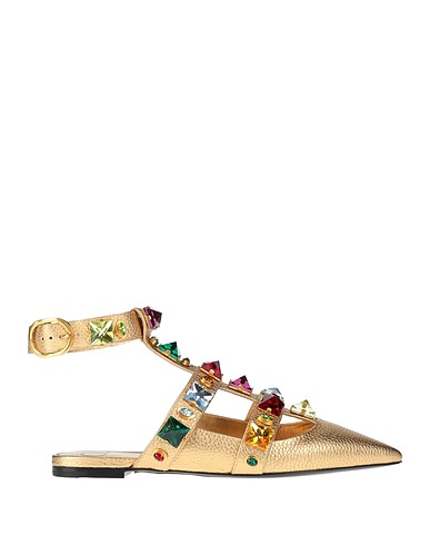 VALENTINO GARAVANI Ballet flats Gold Leather