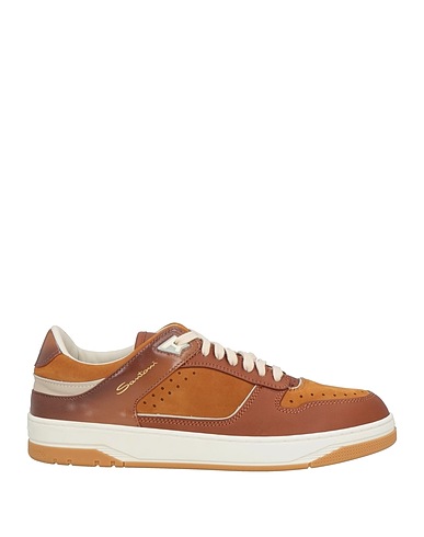 SANTONI Sneakers Tan Leather