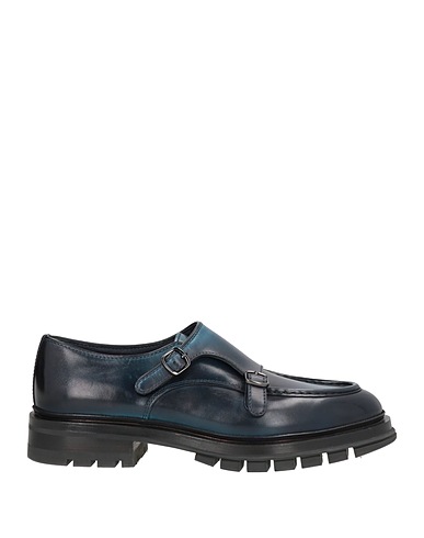 SANTONI Loafers GOODYEAR Midnight blue Leather