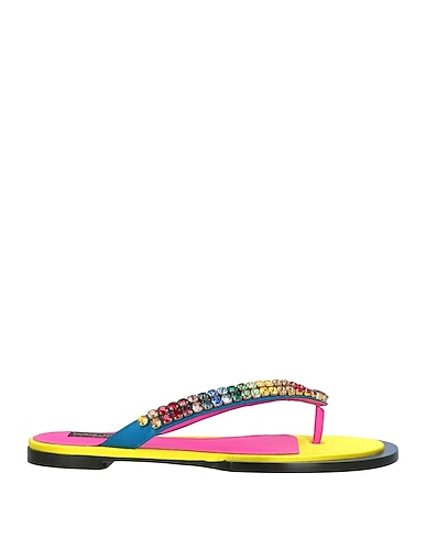 DOLCE&GABBANA Flip flops Blue Textile fibers