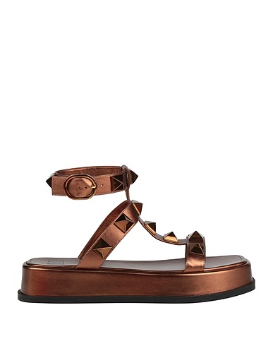 VALENTINO GARAVANI Sandals Bronze Leather