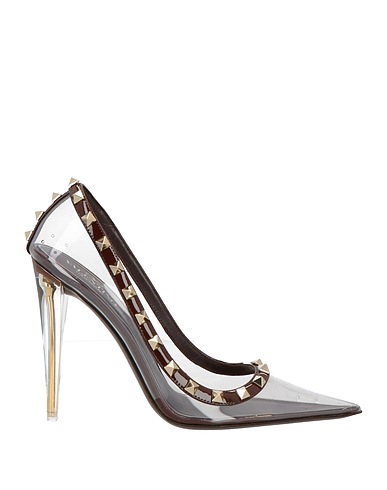 VALENTINO GARAVANI Court 11. Dark brown Plastic, Leather