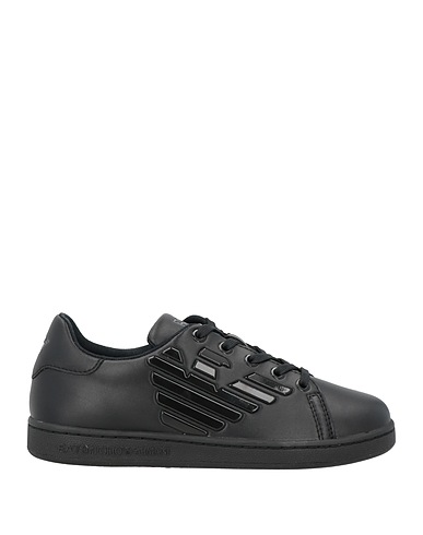 EA7 Sneakers Black Leather, Synthetisches Material