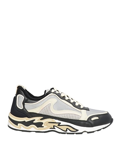 SANDRO Sneakers Schwarz Leder, Gewebefasern