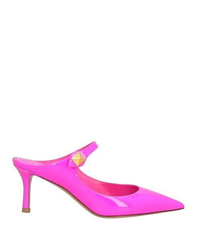 VALENTINO GARAVANI Mules and clogs Fuchsia Leather