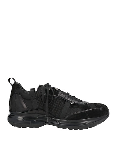 CALVIN KLEIN COLLECTION Sneakers Black Leather, Textile fibers