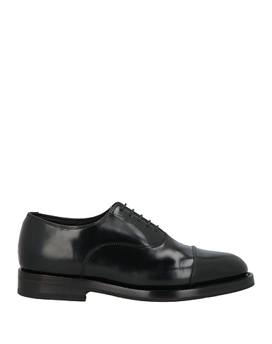 SANTONI Laced shoes Black Leather