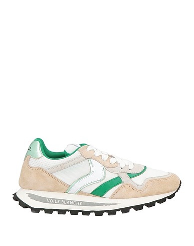 VOILE BLANCHE Sneakers White Leather, Textile fibres