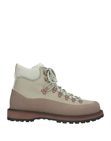 DIEMME Ankle boot Sage green Leather, Textile fibers