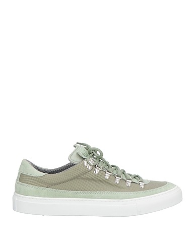 DIEMME Sneakers Sage green Leather, Textile fibres