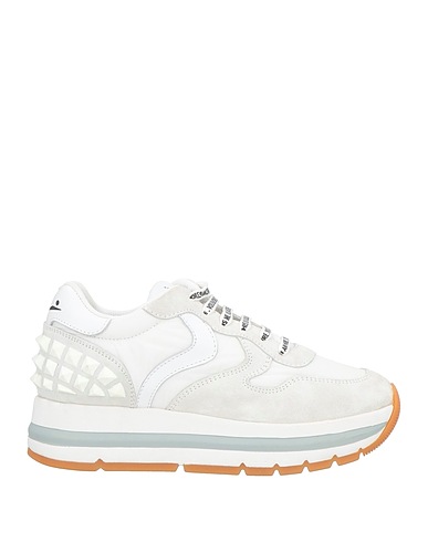 VOILE BLANCHE Sneakers Off white Leather, Textile fibres