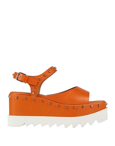 STELLA McCARTNEY Sandals Orange Textile fibers