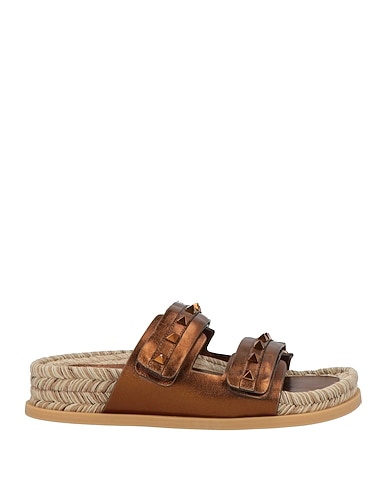 VALENTINO GARAVANI Espadrilles Bronze Leather