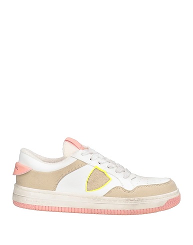 PHILIPPE MODEL Sneakers White Leather, Textile fibers