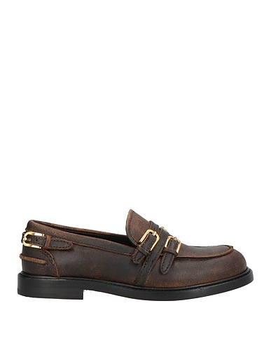 SANDRO Loafers Dark brown Leather