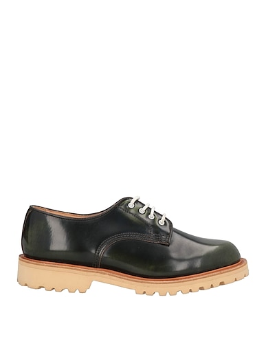 TRICKER'S Laced shoes Dark green Leather
