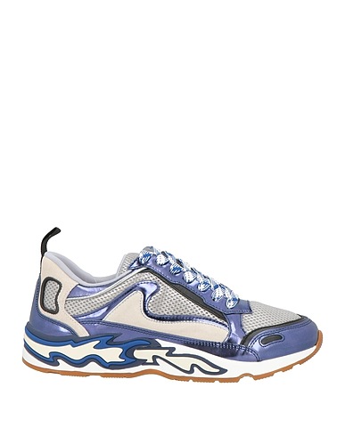 SANDRO Sneakers Navy blue Leather, Textile fibres