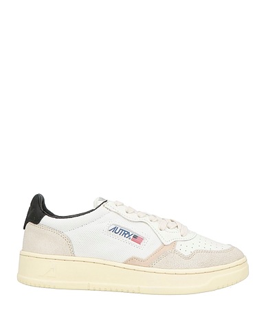 AUTRY Sneakers White Leather, Textile fibres