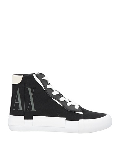 ARMANI EXCHANGE Sneakers Black 100% Cotton, Polyester, Polyurethane, Polyamide