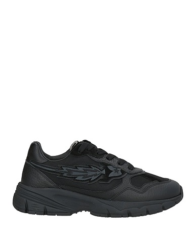 ENTERPRISE JAPAN Sneakers Black Cow leather, Textile fibers