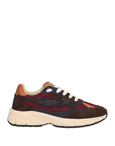 ENTERPRISE JAPAN Sneakers Burgundy Cow leather, Textile fibers