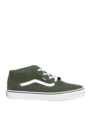 VANS Sneakers Military green Leather, Textile fibres