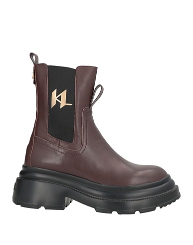 KARL LAGERFELD Ankle boot Dark brown Leather