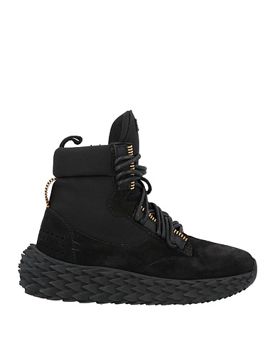 GIUSEPPE ZANOTTI Ankle boot NERO Leather, Textile fibers