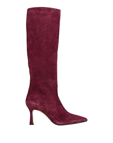 THE SELLER Boots Plum Leather