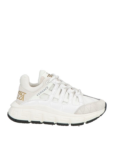 VERSACE YOUNG Sneakers TRIGRECA White Leather, Textile fibres