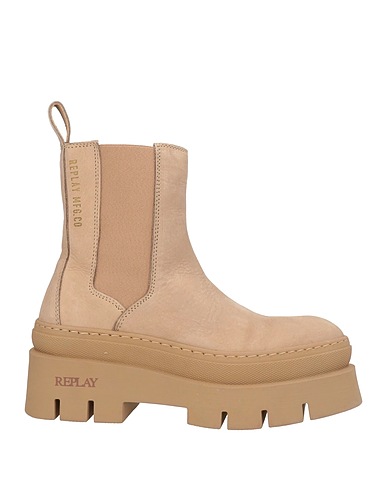 REPLAY Ankle boot Beige Leather