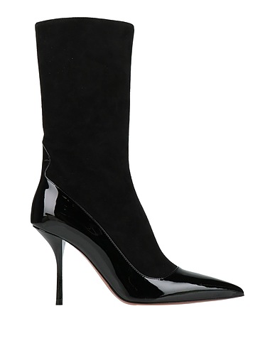 ALAÏA Ankle boot Black Goat skin, Calfskin