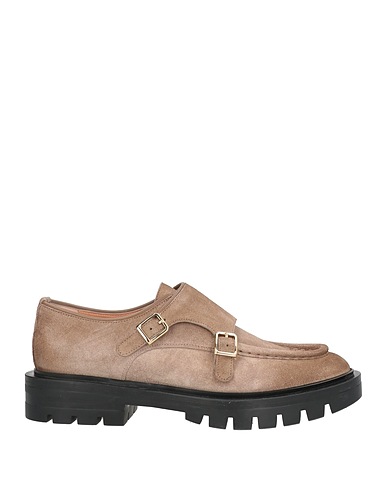 SANTONI Loafers Khaki Leather