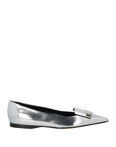 SERGIO ROSSI Ballet flats Silver Leather
