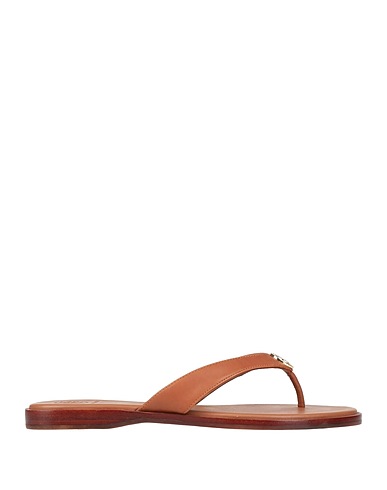 TORY BURCH Flip flops Brown Calfskin