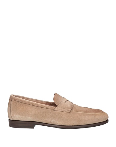 SANTONI Loafers GOODYEAR Khaki Leather