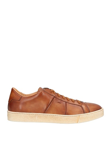 SANTONI Sneakers Tan Leather