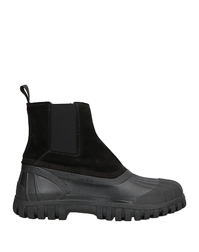 DIEMME Ankle boot Black Leather, Rubber