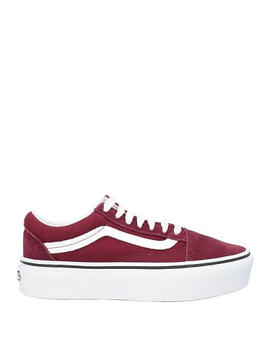 VANS Sneakers Burgundy Leather, Textile fibres