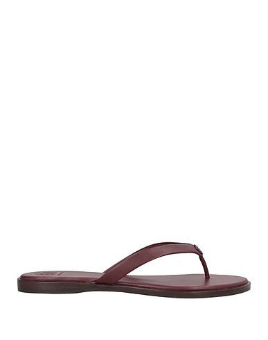 TORY BURCH Flip flops Dark brown Calfskin