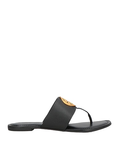 TORY BURCH Flip flops Black Calfskin