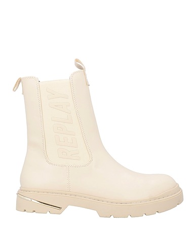 REPLAY Ankle boot Beige Textile fibers